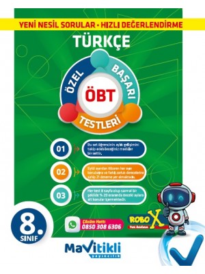 MAVİTİKLİ YAY 8.Sınıf Türkçe Aylık Gelişim Denemeleri ( ÖBT ) 28 Deneme